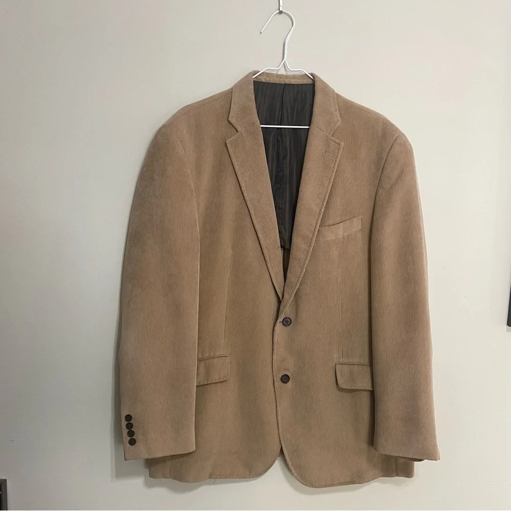 LaCrosse Men's Tan corduroy Sports Blazer‎  size 44 R Business Casual